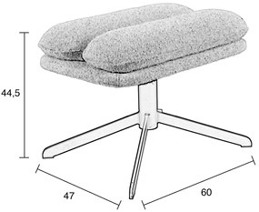 Zuiver Tyler Moderne Boucle Hocker