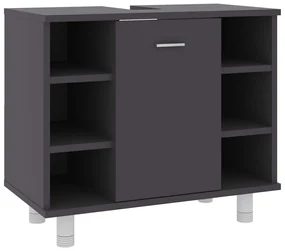 vidaXL Badkamerkast 60x32x53,5 cm spaanplaat grijs