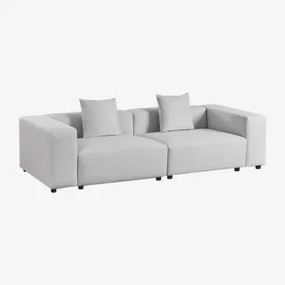 [*] Bruna Modulaire 2-delige Bank ↔︎270 Cm Met Hoge Armleuning Stof Gris Glacial - Sklum