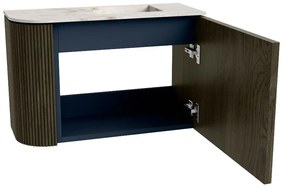 Mondiaz Joya DLux 60cm toiletmeubel ronding links shadow met wastafel faye rechts zonder kraangat frappe