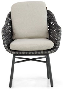 Tuinstoel Aluminium/wicker Grijs-antraciet Santika Yovan