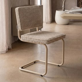 Zuiver Ridge Soft Retro Design Stoel Teddy Beige