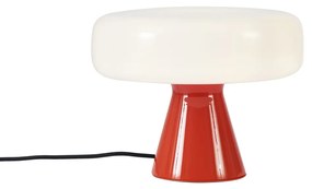 Retro tafellamp rood met wit - Knop