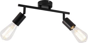 Moderne spot zwart 2-lichts verstelbaar - Facil