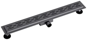 Sanigoods Nura douchegoot met flens 100cm gunmetal - verouderd ijzer