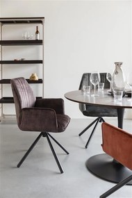 House of Rebels Eetkamerstoel - Sadie - Antraciet - Fluweel - House of Rebels