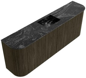 Mondiaz Joya DLux 115cm toiletmeubel ronding links/rechts shadow met wastafel faye midden 1 kraangat lava