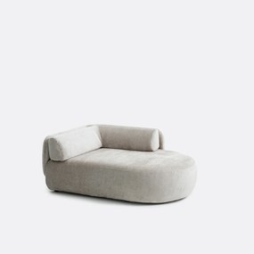 Longchair, rechts, dik fluweel, Méridiano