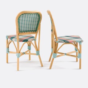 Set van 2 geweven stoelen in ruitmotief, Musette