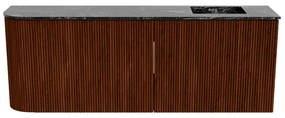 Mondiaz Joya DLux 110cm toiletmeubel ronding links ruby met wastafel faye rechts 1 kraangat lava