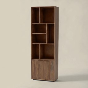 Smalle Wandkast Met Vakken - 60x30x190cm.