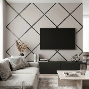 Zelfklevende decoratieve sierlijst Rea P14454CD 3,8cm Brush Black