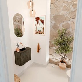 Mondiaz Joya 50cm toiletmeubel shadow met wastafel faye midden zonder kraangat urban