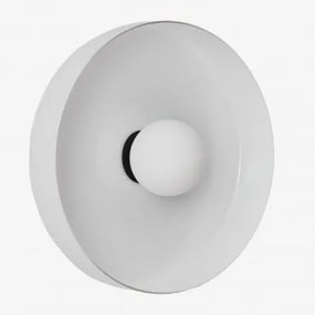 Jaxal Wandlamp Wit – Zwart & Ø35 Cm - Sklum