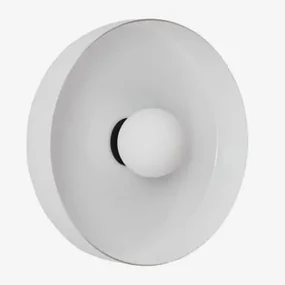 Jaxal Wandlamp Wit – Zwart & Ø35 Cm - Sklum