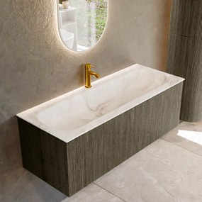 Mondiaz Kurve-dlux 120cm badmeubel shadow met 1 lade en wastafel big large midden 1 kraangat frappe