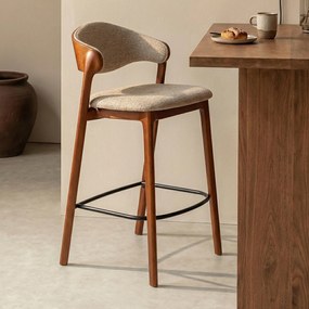 Dutchbone Babington Vintage Barkruk Walnoot