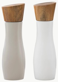 Zout- en pepermolen Essentials met deksel van acaciahout, set van 2
