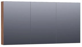 BRAUER Plain Spiegelkast - 140x70x15cm - 3 links- en rechtsdraaiende spiegeldeuren MFC - viking shield SK-PL140VS
