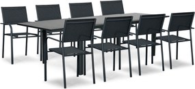 Tuinset 8 personen 200 cm Aluminium Grijs Presto Brentino/Tivario