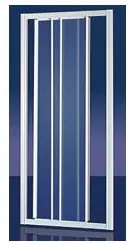 Plieger Economy schuifdeur 3-delig 2.2mm acryl 88/94x185cm wit