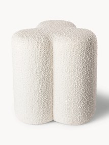 Bouclé gestoffeerde poef Clover