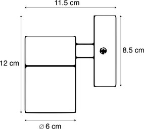 Buiten wandlamp staal GU10 50mm IP44 - Solo