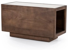 Eleonora Hazel Bijzettafel Donker Hout En Marmer - 35 X 79cm.