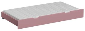 Peuter Roze Uitschuifbaar eenpersoonsbed met onderschuifbed - Leo voor kinderen Kinderen Peuter Junior 5056231724968 Children's Beds Home, 180x90 voor