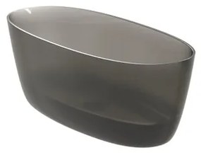 Riho Oval vrijstaand bad - 175x80cm - solid surface - semi transparant - frosted smoke B152002F01