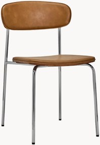 Stapelbare kunstleren eetstoelen Pova, 2-delig