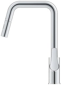 GROHE Eurosmart Keukenmengkraan - 22.1cm - uitrekbare handdouche - 2 straalsoorten - chroom 30619000