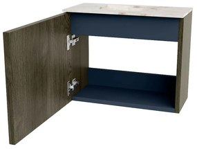 Mondiaz Joya DLux 50cm toiletmeubel shadow met wastafel faye links zonder kraangat frappe