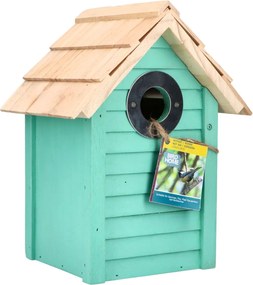 Bûten Home - Nestkast strandhuisje Curaçao - groen - H24xL18xB15cm