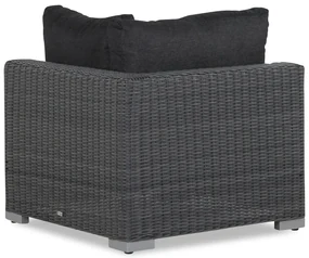 Chaise Loungeset Wicker Zwart 3 personen Garden Collections Toronto