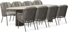 Tuinset 8 personen 300 cm Rope Taupe Santika Furniture Santika