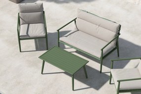 The Outsider Stoel-bank-tafel-loungeset-mees-groen/beige-the-outsider