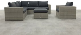 Atlanta wicker loungeset 5-delig – Vintage grey - Garden impressions