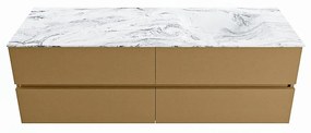 Mondiaz Vica DLux badmeubel 150cm oro 4 lades met wastafel glace rechts 1 kraangat