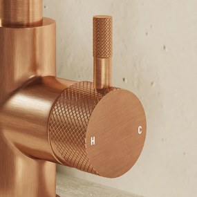 Saniclear Copper Curved hendel voor Matrix wastafelkraan (SK21436)