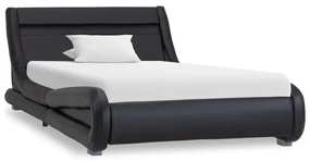 vidaXL Bedframe met LED kunstleer zwart 90x200 cm