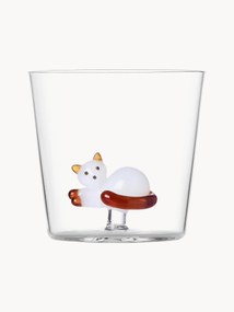 Handgemaakte waterglas Tabby Cat