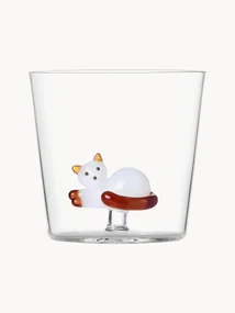 Handgemaakte waterglas Tabby Cat