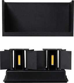 Buiten wandlamp zwart incl. LED 4-lichts IP54 - Edwin