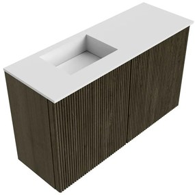 Mondiaz Joya 70cm toiletmeubel shadow met wastafel faye links zonder kraangat talc