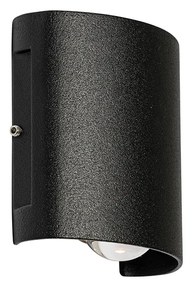 Buiten wandlamp zwart incl. LED 2-lichts IP54 - Silly