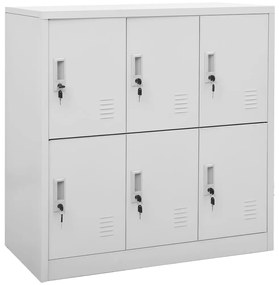 vidaXL Lockerkasten 5 st 90x45x92,5 cm staal lichtgrijs