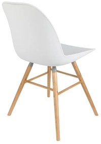 Zuiver Albert Kuip Witte Kuipstoel Met Houten Poten