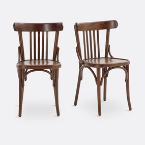 Set van 2 stoelen met spijlen, Bistro