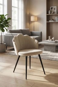 Blume Fluwelen Stoel Zwart Poten